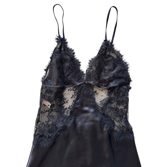 Victorias Secret Very Sexy Black Lace & Satin Chemise size S - Picture 3 of 7